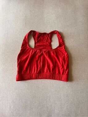 hara the label racerback sports bra in red